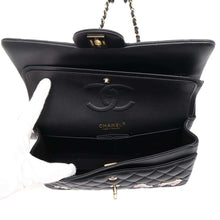 Load image into Gallery viewer, CHANEL Matelasse W Flap Chain Shoulder 24 Year Cruise Black A01112 Lambskin Size 25
