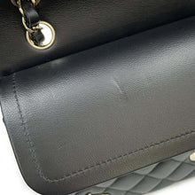 Load image into Gallery viewer, CHANEL Matelasse W Flap Chain Shoulder 24 Year Cruise Black A01112 Lambskin Size 25
