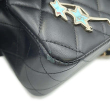 Load image into Gallery viewer, CHANEL Matelasse W Flap Chain Shoulder 24 Year Cruise Black A01112 Lambskin Size 25
