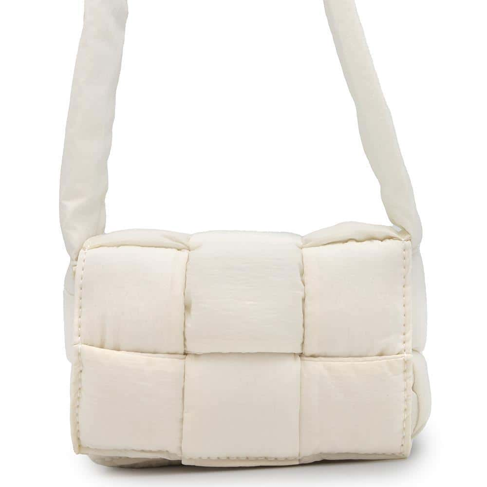 Bottega Veneta Candy Cassette Padded ShoulderPouch White 691018 Nylon