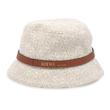 Load image into Gallery viewer, LOEWE Anagram jacquard bucket hat Size 57 Ecru/Soft White K820HB1X41 Cotton94% Polyester6%
