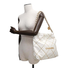 Load image into Gallery viewer, CHANEL CHANEL22 ChainShoulder Bag White AS3260 Shiny Calf Leather Size Small
