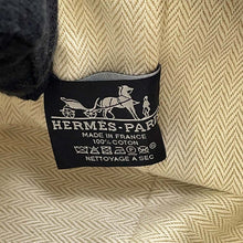 将图像加载到图库查看器中，HERMES Brid a Black Navy/Green Canvas Size PM
