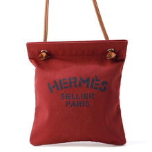 将图像加载到图库查看器中，HERMES Aline Rouge H/Gold Toile Chevrons Vaux Barenia Leather Size MM
