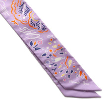 将图像加载到图库查看器中，HERMES Twilly Isola Di Primavera Spring Island Lilas/Orange/Jaune Silk100%
