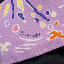 将图像加载到图库查看器中，HERMES Twilly Isola Di Primavera Spring Island Lilas/Orange/Jaune Silk100%
