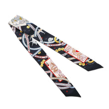 Load image into Gallery viewer, HERMES Twilly Dame de Coeur Bijoux Black/Rouge/Gold H063959S Silk100%
