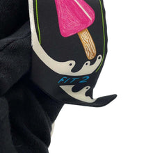 将图像加载到图库查看器中，HERMES Twilly Funny Ice Cream Black/White/Multicolor H064109S Silk100%
