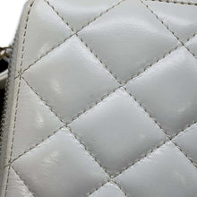 Load image into Gallery viewer, CHANEL Matelasse Top Handle Vanity Bag White AP2920 Shiny Calf Leather
