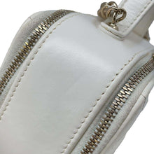 Load image into Gallery viewer, CHANEL Matelasse Top Handle Vanity Bag White AP2920 Shiny Calf Leather
