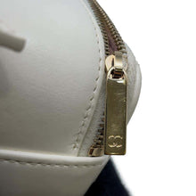 Load image into Gallery viewer, CHANEL Matelasse Top Handle Vanity Bag White AP2920 Shiny Calf Leather
