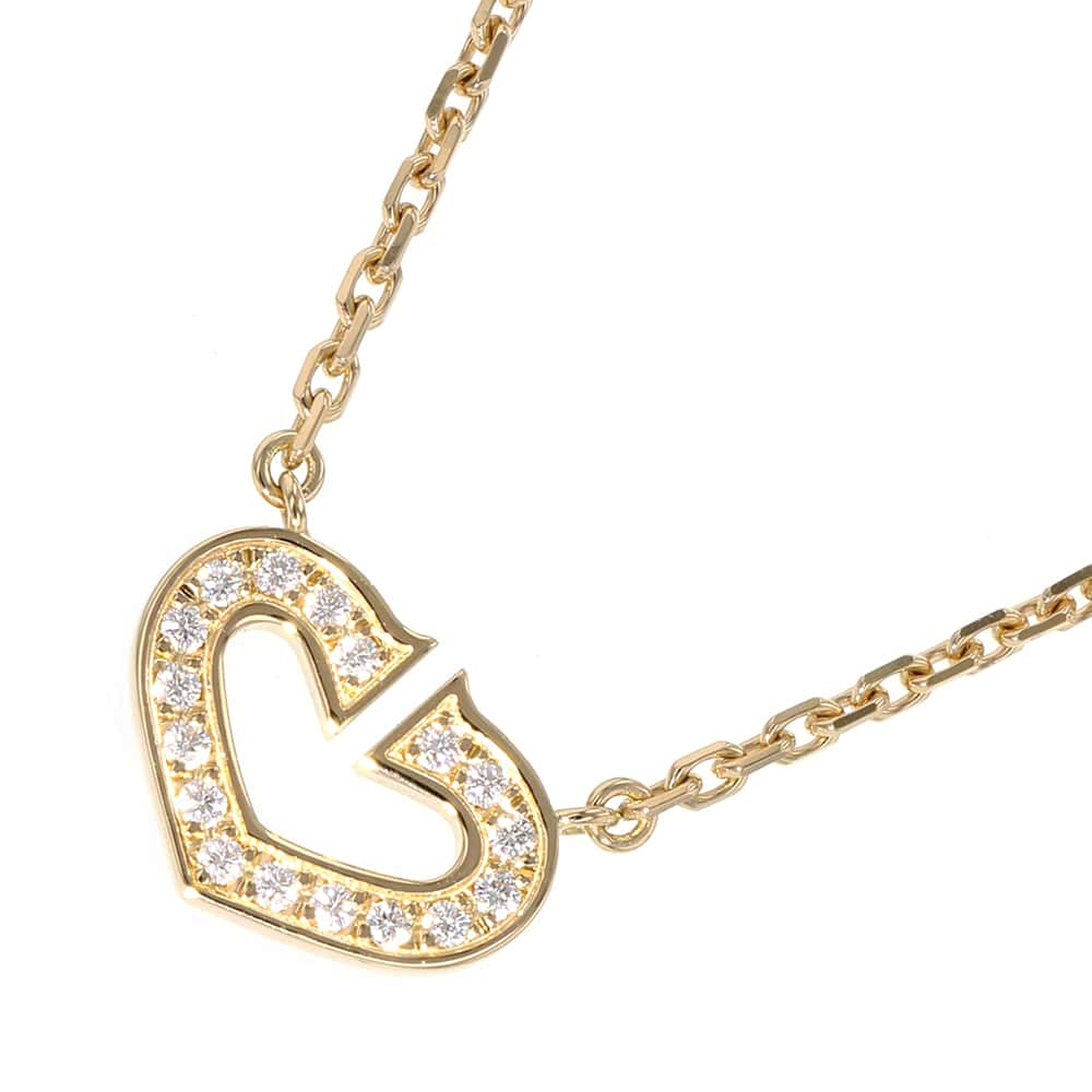 CARTIER C Heart Necklace 18K Yellow Gold