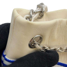 Load image into Gallery viewer, CHANEL Drawstring Bag ChainBag White/BlueAS0464 Leather Knit
