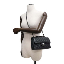 Load image into Gallery viewer, CHANEL Matelasse W flap ChainShoulder BlackA01113 Lambskin Size 23
