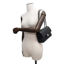 Load image into Gallery viewer, CHANEL Matelasse W flap ChainShoulder BlackA01113 Lambskin Size 23
