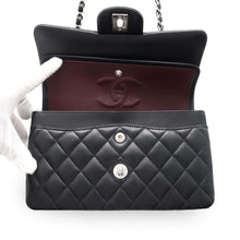 Load image into Gallery viewer, CHANEL Matelasse W flap ChainShoulder BlackA01113 Lambskin Size 23
