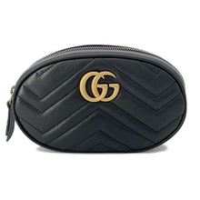 将图像加载到图库查看器中，GUCCI GG Marmont belt bag Black476434 Leather
