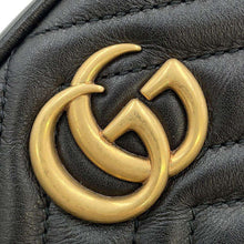 将图像加载到图库查看器中，GUCCI GG Marmont belt bag Black476434 Leather
