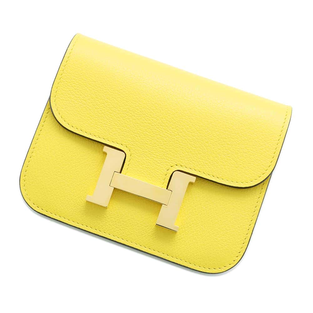 HERMES Constance Slim Jaune de Naples Evercolor