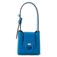 Load image into Gallery viewer, Ferragamo Gancini Tri-Folio Mini Bag Blue211167 Leather
