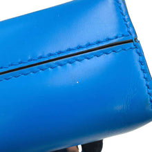 将图像加载到图库查看器中，Ferragamo Gancini Tri-Folio Mini Bag Blue211167 Leather
