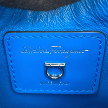 Load image into Gallery viewer, Ferragamo Gancini Tri-Folio Mini Bag Blue211167 Leather
