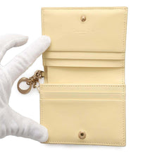 将图像加载到图库查看器中，Dior cannage compact wallet Yellow Leather
