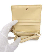 将图像加载到图库查看器中，Dior cannage compact wallet Yellow Leather
