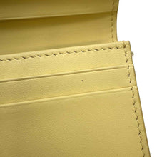 将图像加载到图库查看器中，Dior cannage compact wallet Yellow Leather
