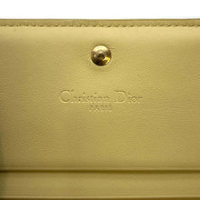 将图像加载到图库查看器中，Dior cannage compact wallet Yellow Leather
