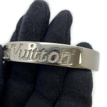 Load image into Gallery viewer, LOUIS VUITTON Bracelet Squared LV Strass Size L Silver MP2694 Metal・Rhinestone
