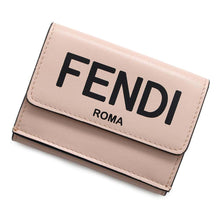 将图像加载到图库查看器中，FENDI Logo compact wallet Pink8M0395 Leather
