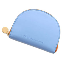 将图像加载到图库查看器中，Stella McCartney Half Moon Zip Coin Purse Sky Blue700258 Polyurethane/Polyester
