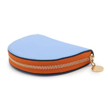 Load image into Gallery viewer, Stella McCartney Half Moon Zip Coin Purse Sky Blue700258 Polyurethane/Polyester
