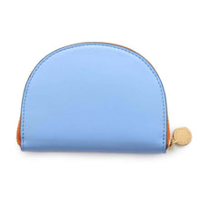 Load image into Gallery viewer, Stella McCartney Half Moon Zip Coin Purse Sky Blue700258 Polyurethane/Polyester
