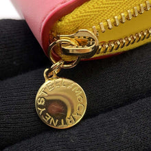 Load image into Gallery viewer, Stella McCartney Half Moon Zip Coin Purse Pink/Red/Yellow Leather
