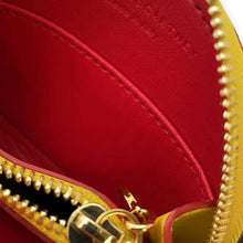 Load image into Gallery viewer, Stella McCartney Half Moon Zip Coin Purse Pink/Red/Yellow Leather
