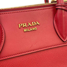 Load image into Gallery viewer, PRADA Saffiano Leather Paradigm Handbag Red1BA103 Leather
