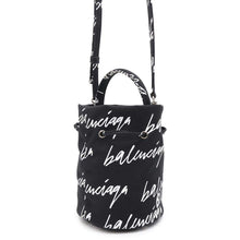 Load image into Gallery viewer, BALENCIAGA BucketShoulder Bag Black 619458 Nylon
