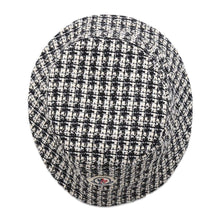 Load image into Gallery viewer, MONCLER Tweed bucket hat Size M Black/Ivory093 3B000 08 596PR Cotton55% Rayon26% Nylon17% Polyester2%
