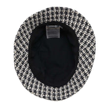 将图像加载到图库查看器中，MONCLER Tweed bucket hat Size M Black/Ivory093 3B000 08 596PR Cotton55% Rayon26% Nylon17% Polyester2%
