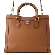 将图像加载到图库查看器中，GUCCI Diana 2wayHandbag Brown655658 Leather Size Medium
