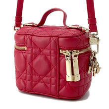 Load image into Gallery viewer, Dior Cannage Vanity Shoulder Bag RedS0918ONMJ Lambskin Size micro
