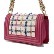 Load image into Gallery viewer, CHANEL Boy Chanel TweedChainShoulder Pink/Multicolor Leather Tweed Size Small
