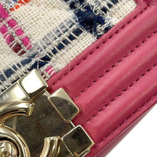 Load image into Gallery viewer, CHANEL Boy Chanel TweedChainShoulder Pink/Multicolor Leather Tweed Size Small
