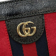 Load image into Gallery viewer, GUCCI Offdia ChainShoulder Bag Red/Black503877 Suede PVC
