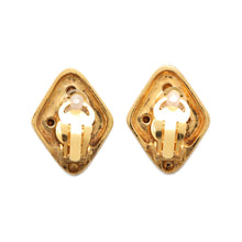 将图像加载到图库查看器中，CHANEL Bijoux Square Earring Gold Metal
