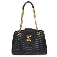 将图像加载到图库查看器中，LOUIS VUITTON New Wave Chain ToteBag NoirM51496 Calf Leather
