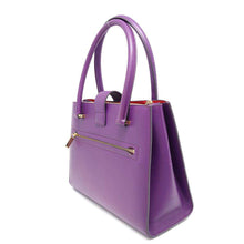 将图像加载到图库查看器中，Ferragamo Gancini Juliet Handbag Purple/Red 21D658 Leather
