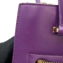 将图像加载到图库查看器中，Ferragamo Gancini Juliet Handbag Purple/Red 21D658 Leather
